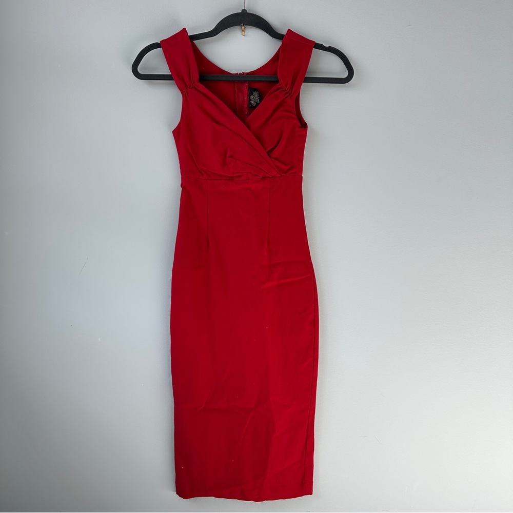 ModCloth - RockSteady Red Midi Dress XS